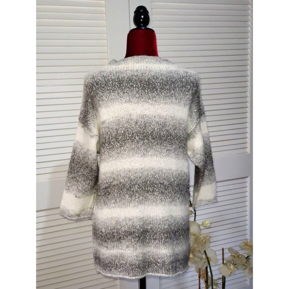 Tommy Bahama Women's Beige Shipley Porcini 3/4 Sleeve Ombré Sweater Sz M 912 - Picture 4 of 9